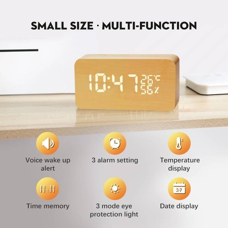 Led Alarm Clock Digital With Light Battery Operated Table Clock For ...