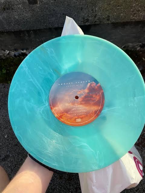 Gray Sunset Season EP in Sea Glass/White Marble Vinyl, Hobbies & Toys, Music & Media, Vinyls on Carousell