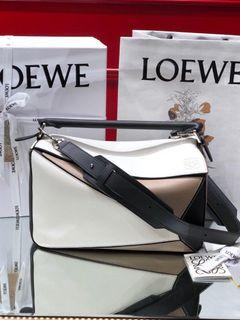 Loewe Puzzle versatile Boston shopping tote geometric shopper handbag multicolor option