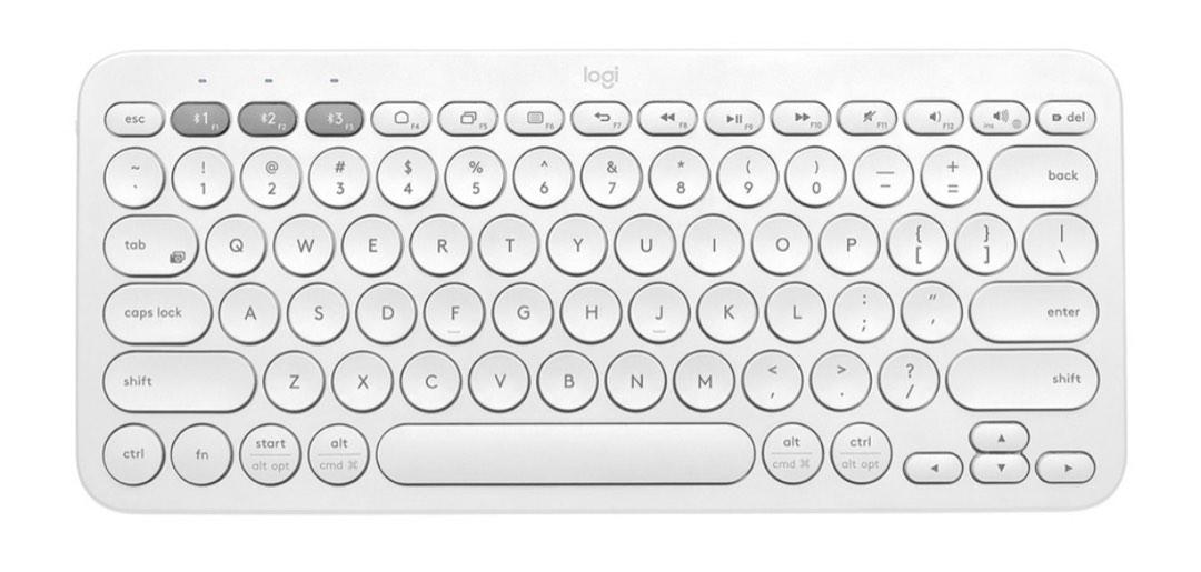Logitech K380 White Keyboard with Logitech M221 Wireless Mouse