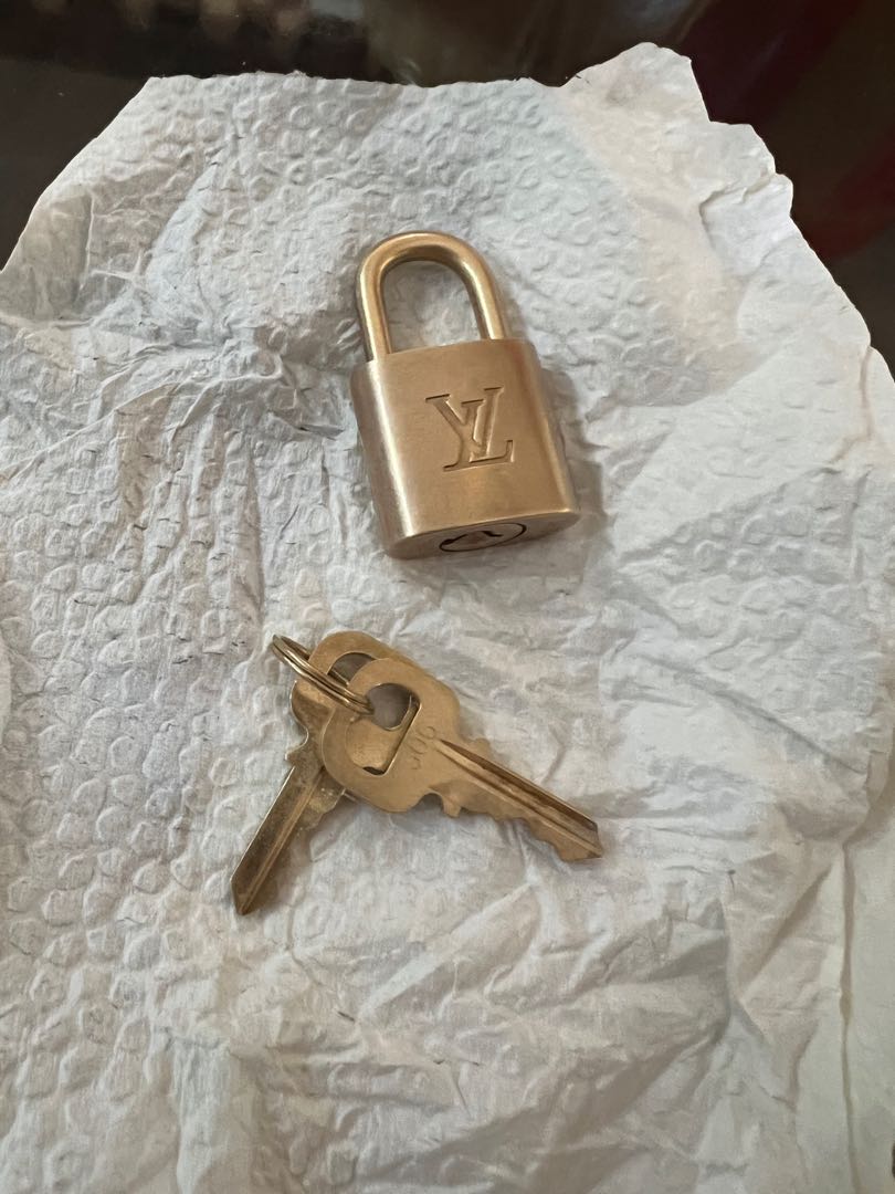 LV Padlock + Key + dust bag, Luxury, Accessories on Carousell