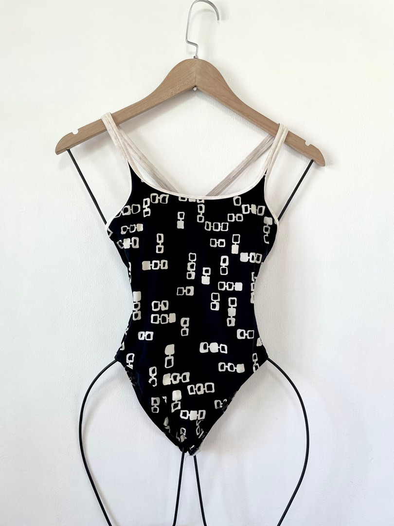 Marks and Spencer Black and White One Piece Swimsuit, Women's Fashion, Swimwear, Bikinis