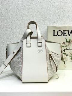 Medium Loewe Hammock convertible shopper handbag casual bowling tote canvas shoulder shopping tote