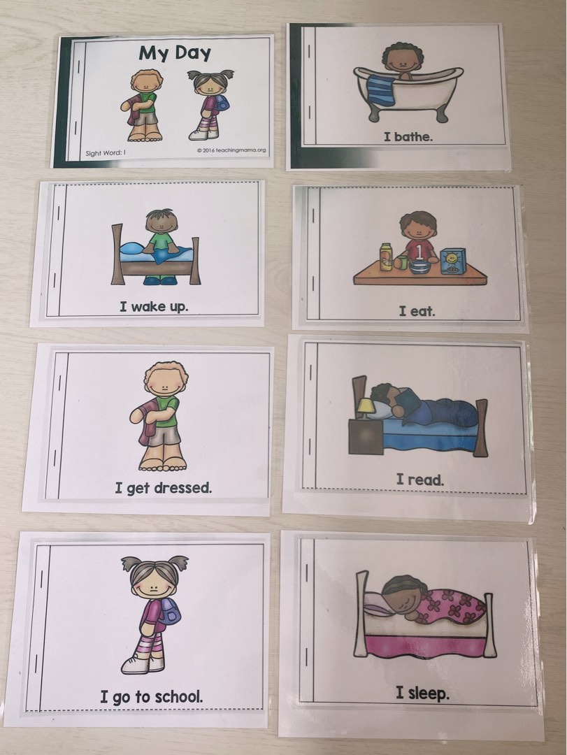 Pecs picture My day picture card with laminated visuals , Hobbies