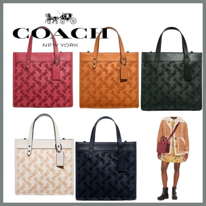 New Coach Original FIELD TOTE 22 WITH HORSE AND CARRIAGE PRINT