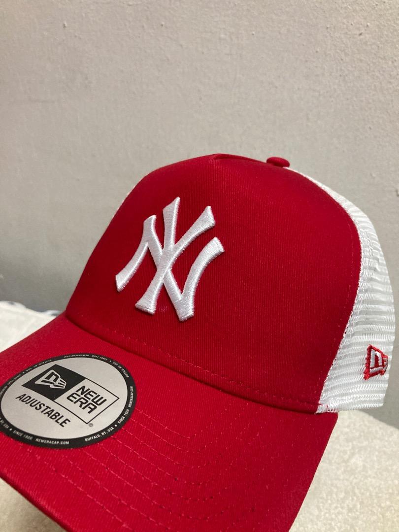 New Era Trucker New York Yankees Red White Cap, Men's Fashion, Watches &  Accessories, Cap & Hats on Carousell