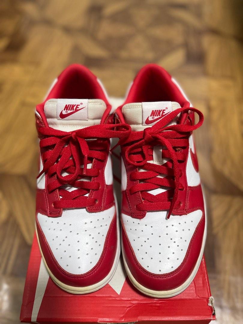 Nike Dunk Low ( University Red), Men's Fashion, Footwear, Sneakers on