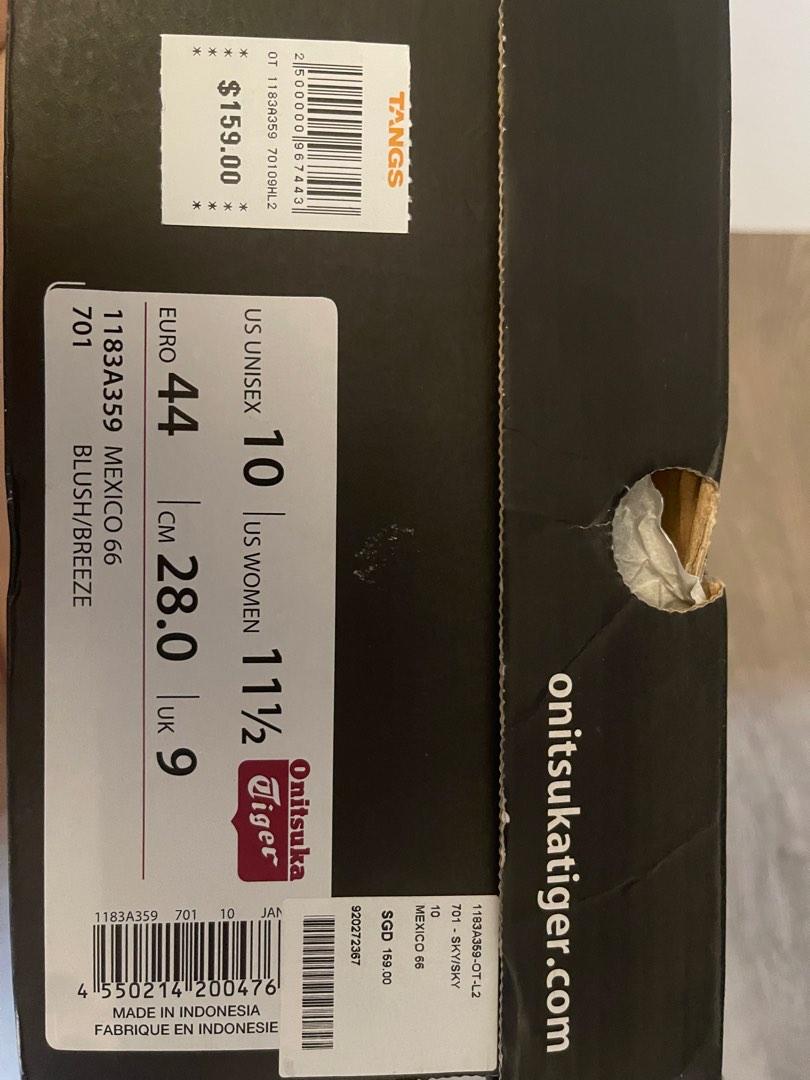 Price Reduced Onitsuka Tiger (size Uk 9) (Category: Casual shoes) located in Singapore. Submitted by peacebwithu (Listing ID 1193828084, Image 3). Description: Bought at $159 as shown letting go $60 off $99.90 Brand new in box. Mexico 66 Blush/Breeze Unisex (US 10) US women (11.5) Euro 44 UK 9.