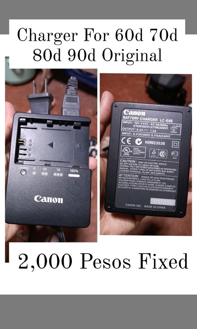Original Canon Charger LP E6 For 90d 80d 70d 60d 7dmii 6d 5d 5ds,  Photography, Photography Accessories, Batteries & Chargers on Carousell