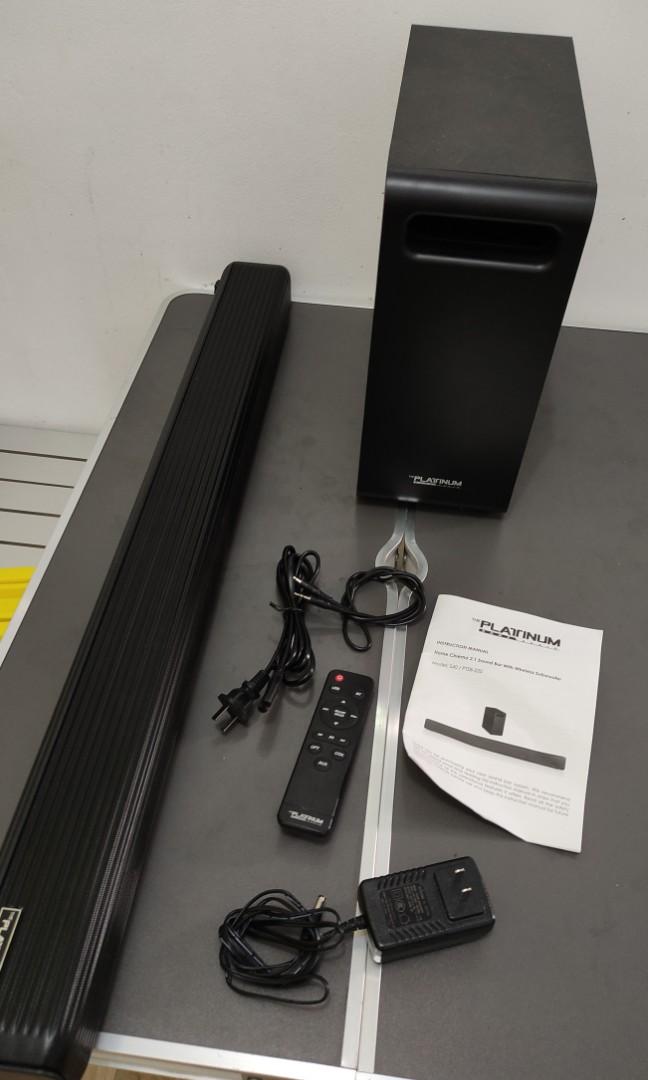 PLATINUM SOUNDBAR WITH SUBWOOFER FOR HOME ENTERTAINMENT, Audio