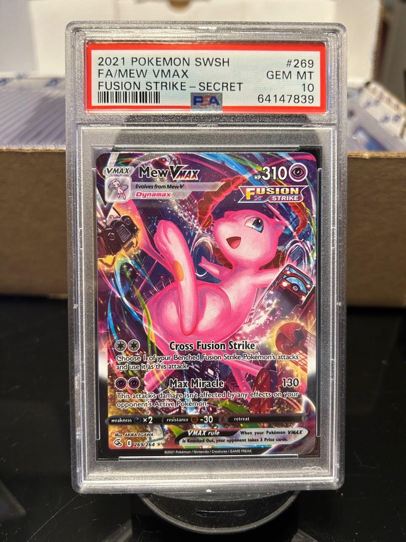 Pokemon (E) Mew Vmax Alt Art PSA 10, 興趣及遊戲, 玩具 & 遊戲類 Carousell