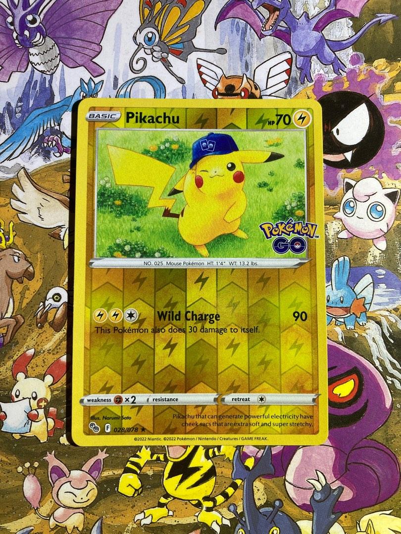Pokemon TCG Pikachu Reverse Holo Pokemon GO, Hobbies & Toys, Toys