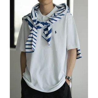 Polo Ralph Lauren衫 POPEYE 小馬polo衫 長谷川 雜誌同款 白色 版型寬鬆