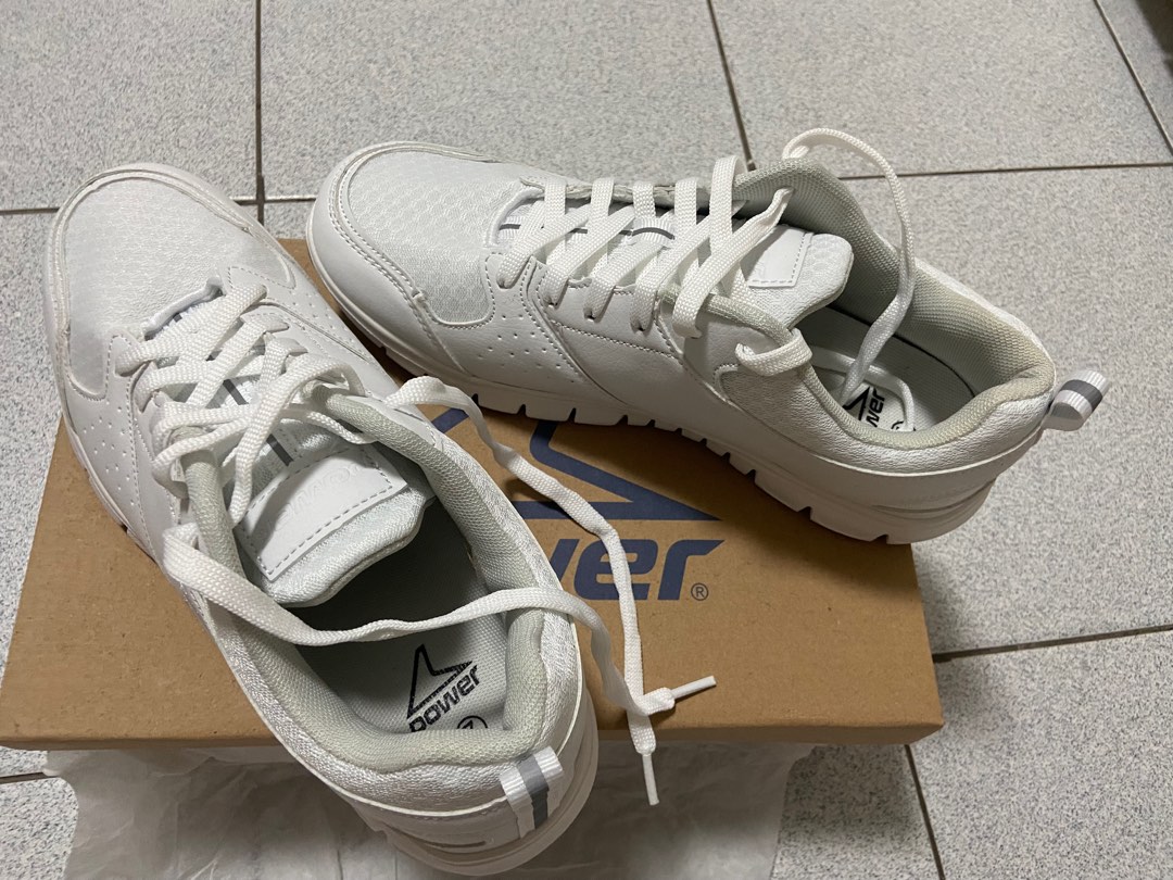 Power white school shoes, Women's Fashion, Footwear, Sneakers on Carousell