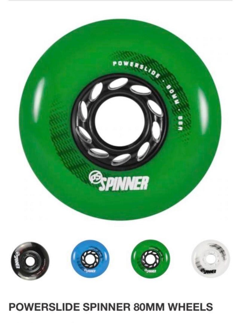 Powerslide spinner wheels 80mm (inline skates), Sports Equipment