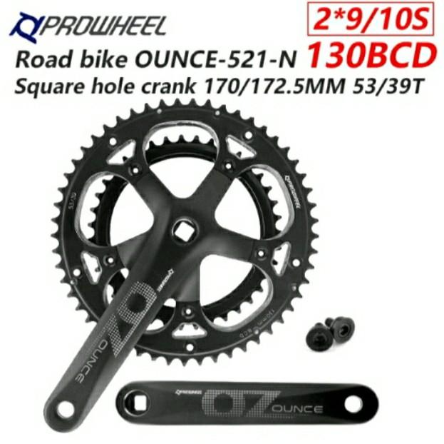 Prowheel Ounce 521 53 39T 170mm 130 BCD crankset Sports