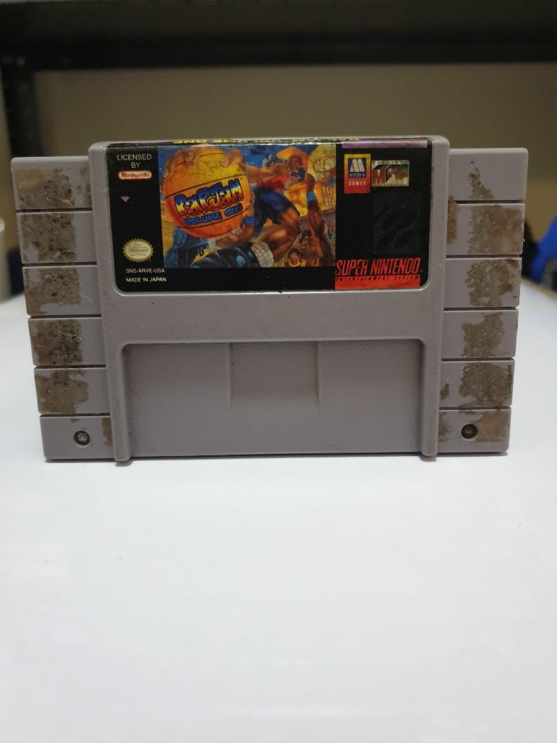 Rapjam Volume One (Super Nintendo Entertainment System SNES) (Category: Nintendo) located in Quezon City. Submitted by itemsforadoption (Listing ID 1193940697, Image 1). Description: Rfs: Its 2022! Happy New Year. Now is a time to be joyous and declutter. And I'm doing just that this season. Rap Jam: Volume One is a basketball video game for the Super Nintendo Entertainment System, developed by American studio 64WD Creation, in which the players 