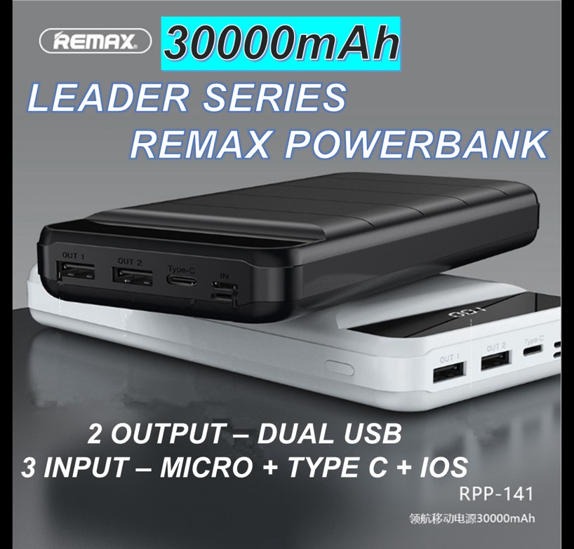 Remax Powerbank / 30000mAh Remax Leader Powerbank RPP-141, Car ...