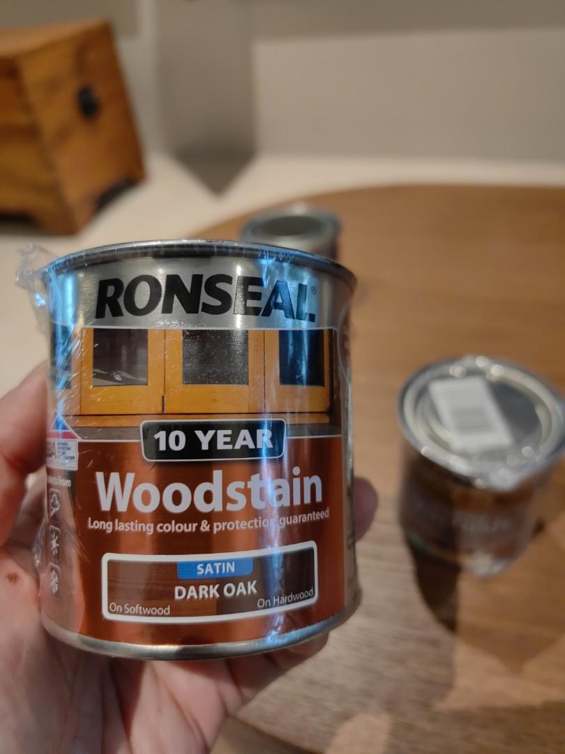 Ronseal Satin Dark Oak woodstain, Furniture & Home Living, Home