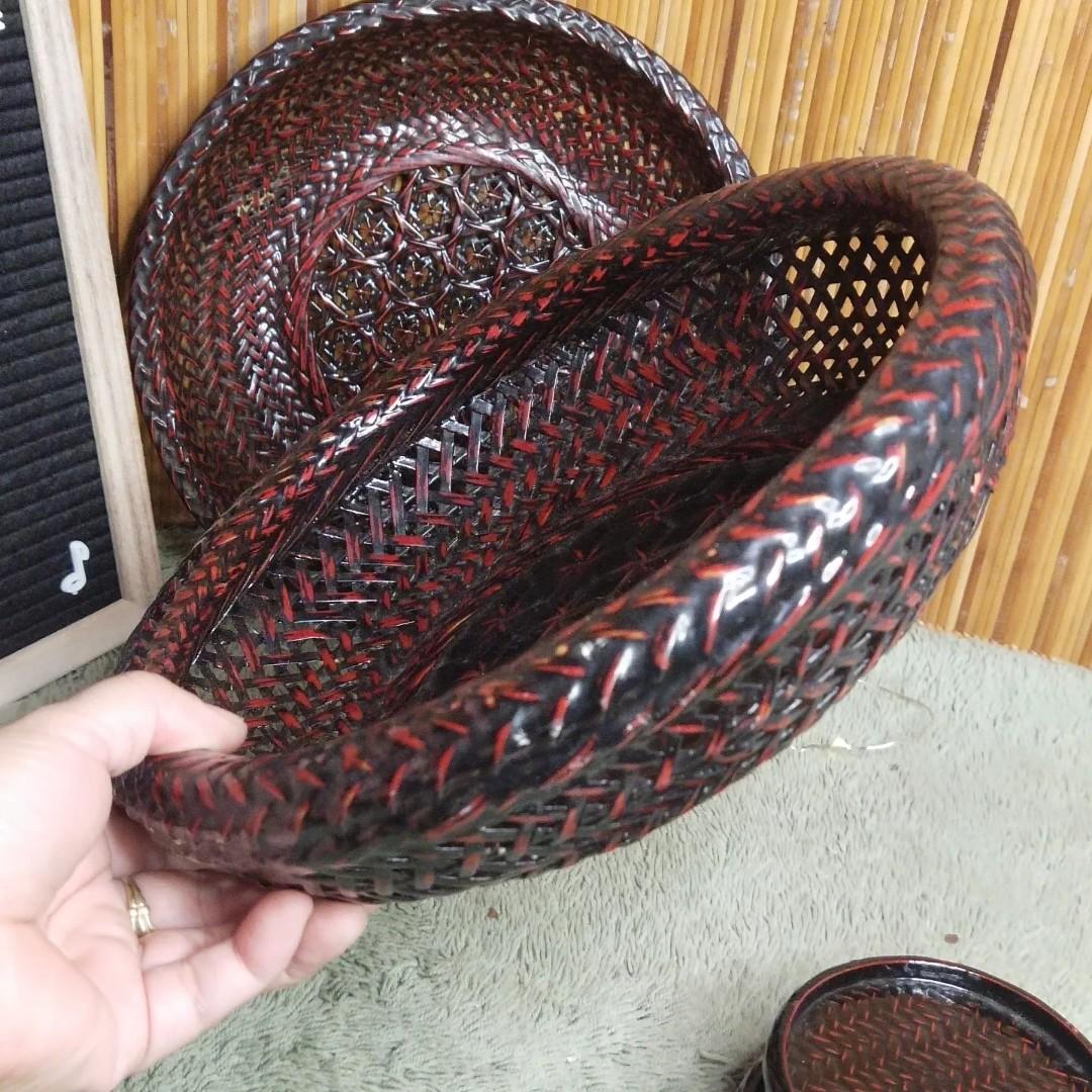 Rattan Fruit Trays and Coasters Bundle (Category: Other Kitchenware & Tableware) located in Malolos. Submitted by jestrelita (Listing ID 1193942389, Image 3). Description: Rattan Fruit Trays and Coasters Bundle P320 all - as serving tray, fruit trays, and native coaster - heavy duty, painted with red barnish, and hard rattan trays and coaster - good condition 👍💯👍💯👍💯👍.