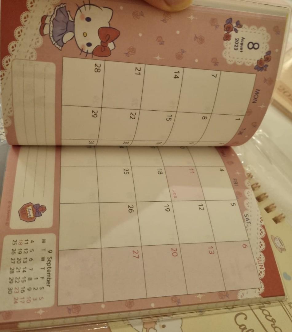 Sanrio 2023 Schedule Calendar Planner, Hobbies & Toys, Stationery