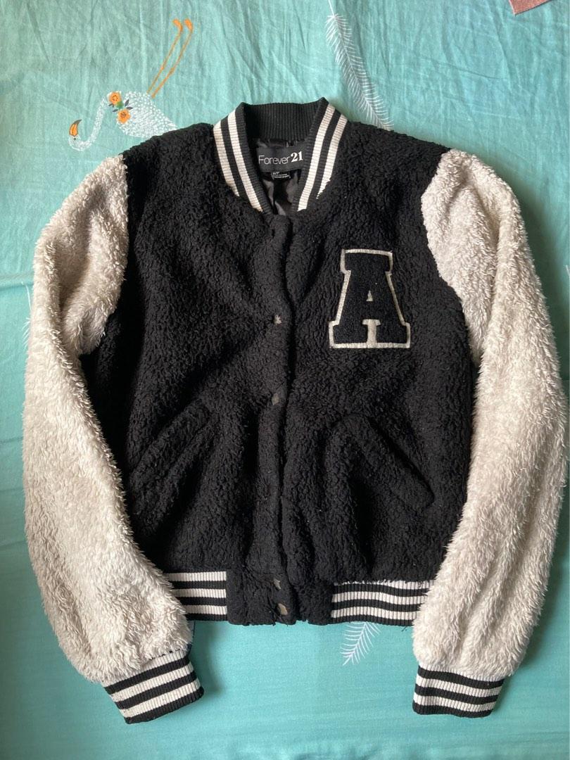 Shearling varsity jacket, Women's Fashion, Coats, Jackets and Outerwear