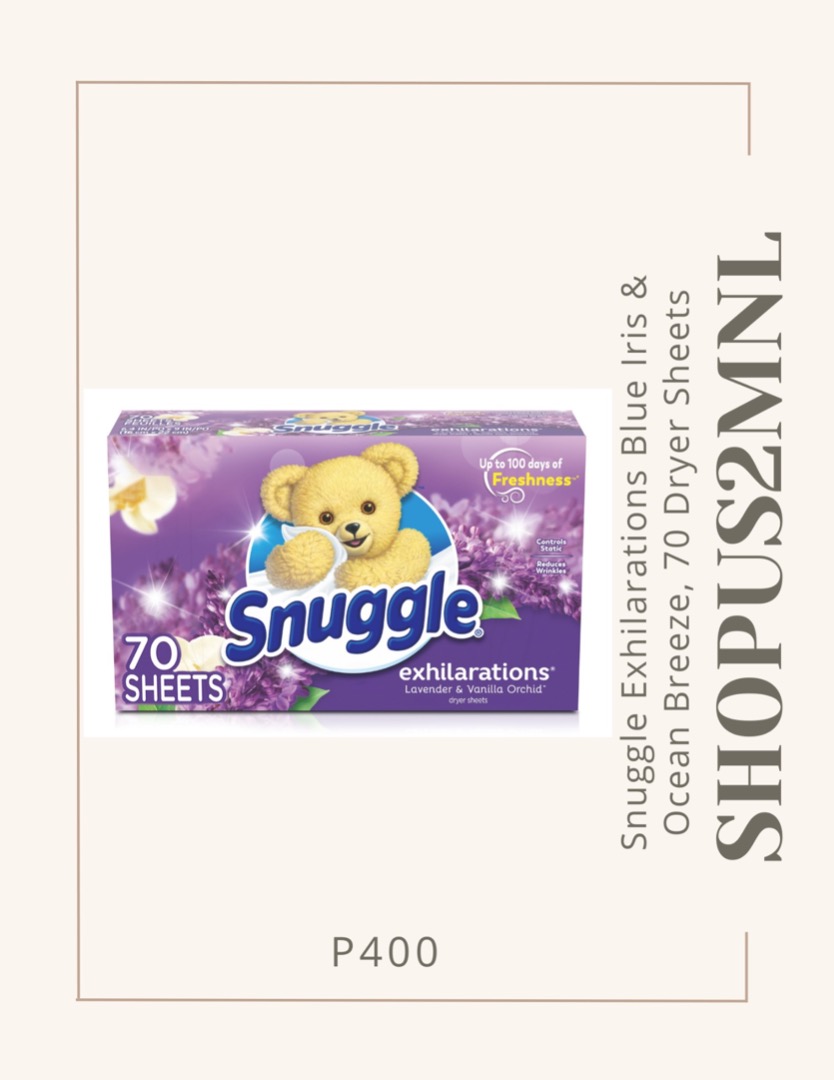 Snuggle 70 Dryer Sheets Lavender & Vanilla Orchid, Beauty & Personal