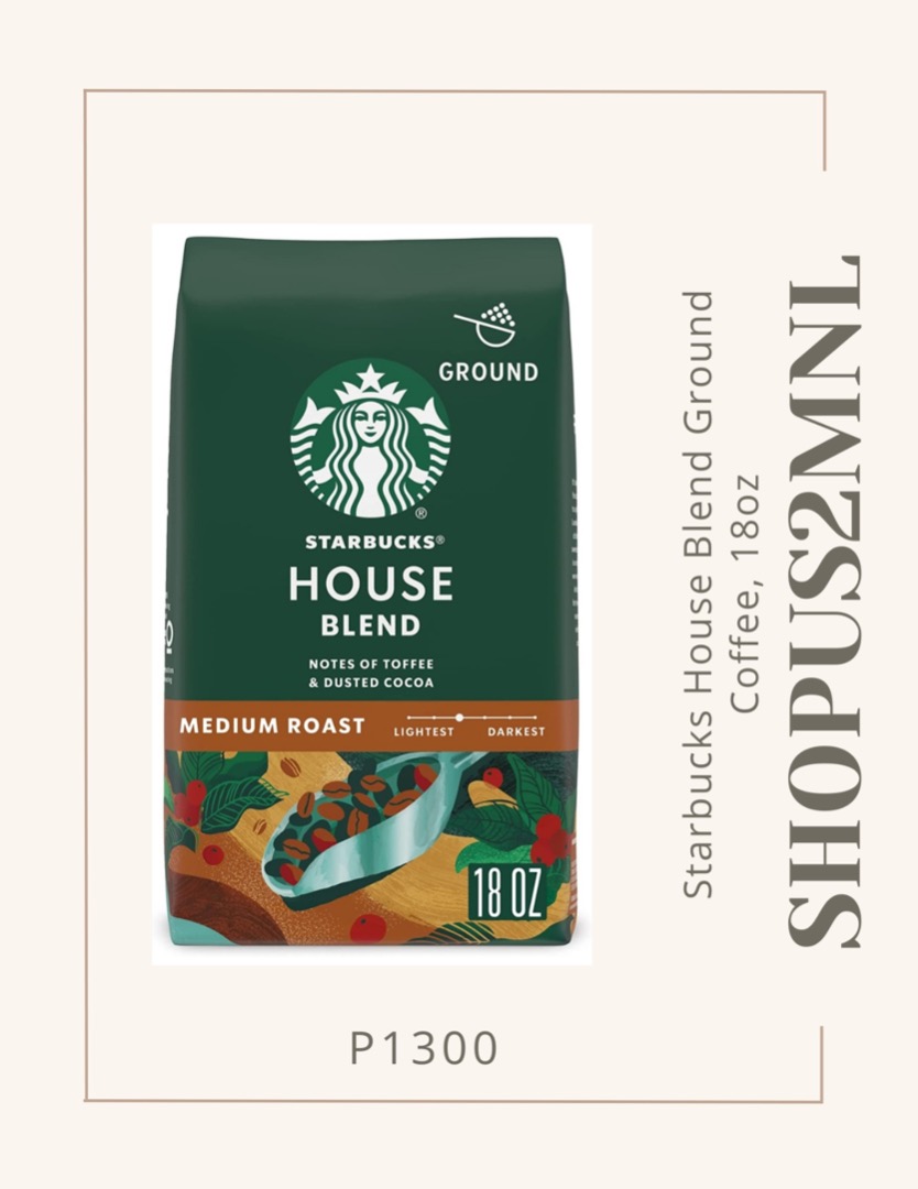 Starbucks House Blend Ground Coffee, Food & Drinks, Beverages on Carousell