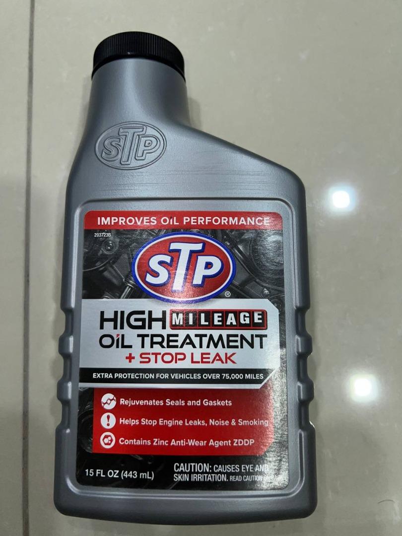 (Ready Stock) STP High Mileage Oil Treatment + Stop Leak, Car