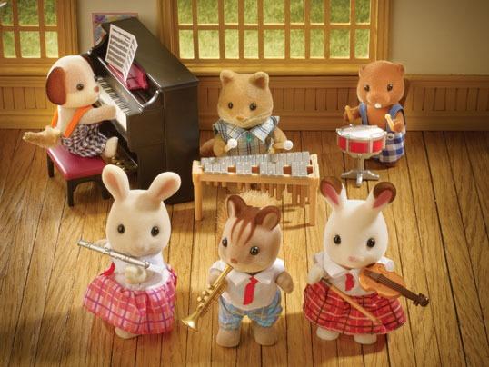 Sylvanian families school music set shop