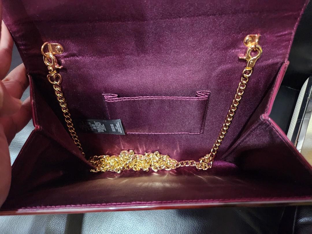 Ted baker burgundy clutch bag on sale
