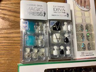 Toe nail press on pedicure - nail tips & gel strips