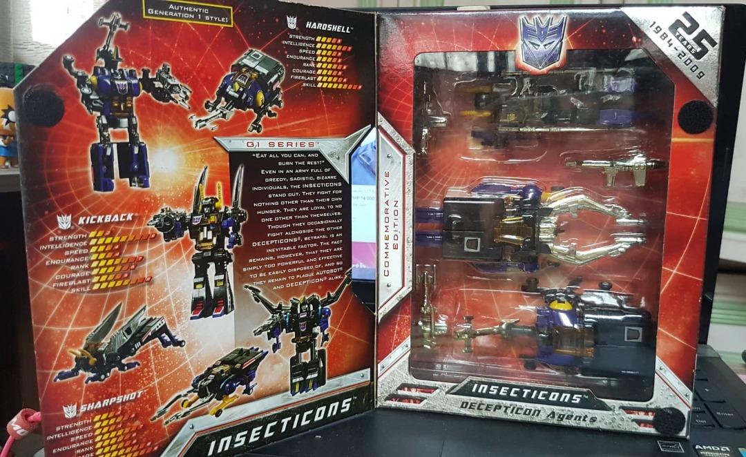 Transformers G1 Insecticons and Combaticons 25th Anniversary, Hobbies ...