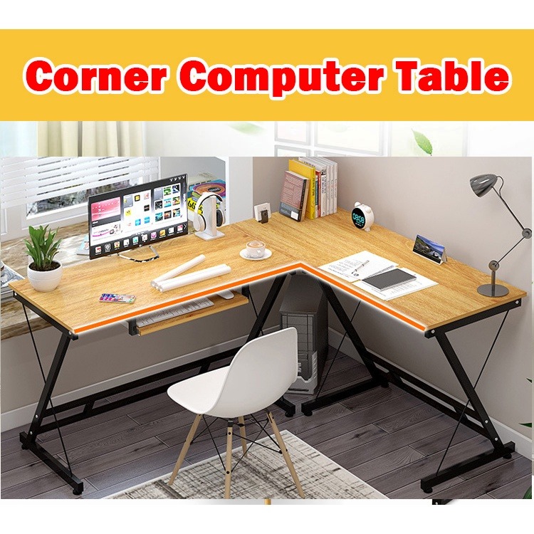 Type A Corner L Shape Computer Study Table MMZ1193, Furniture & Home ...
