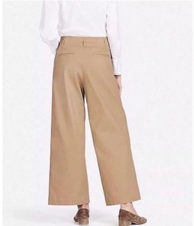 Uniqlo high waist discount chino wide leg pants