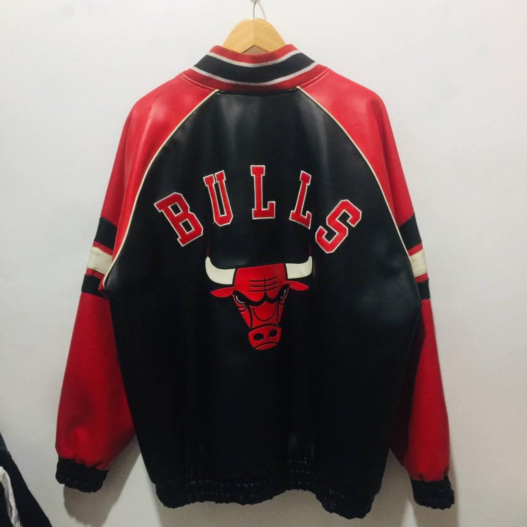 Vintage chicago sales bulls leather jacket