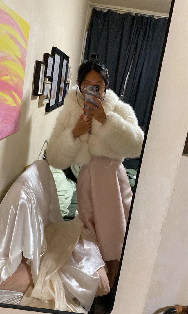 White clearance fur jacket
