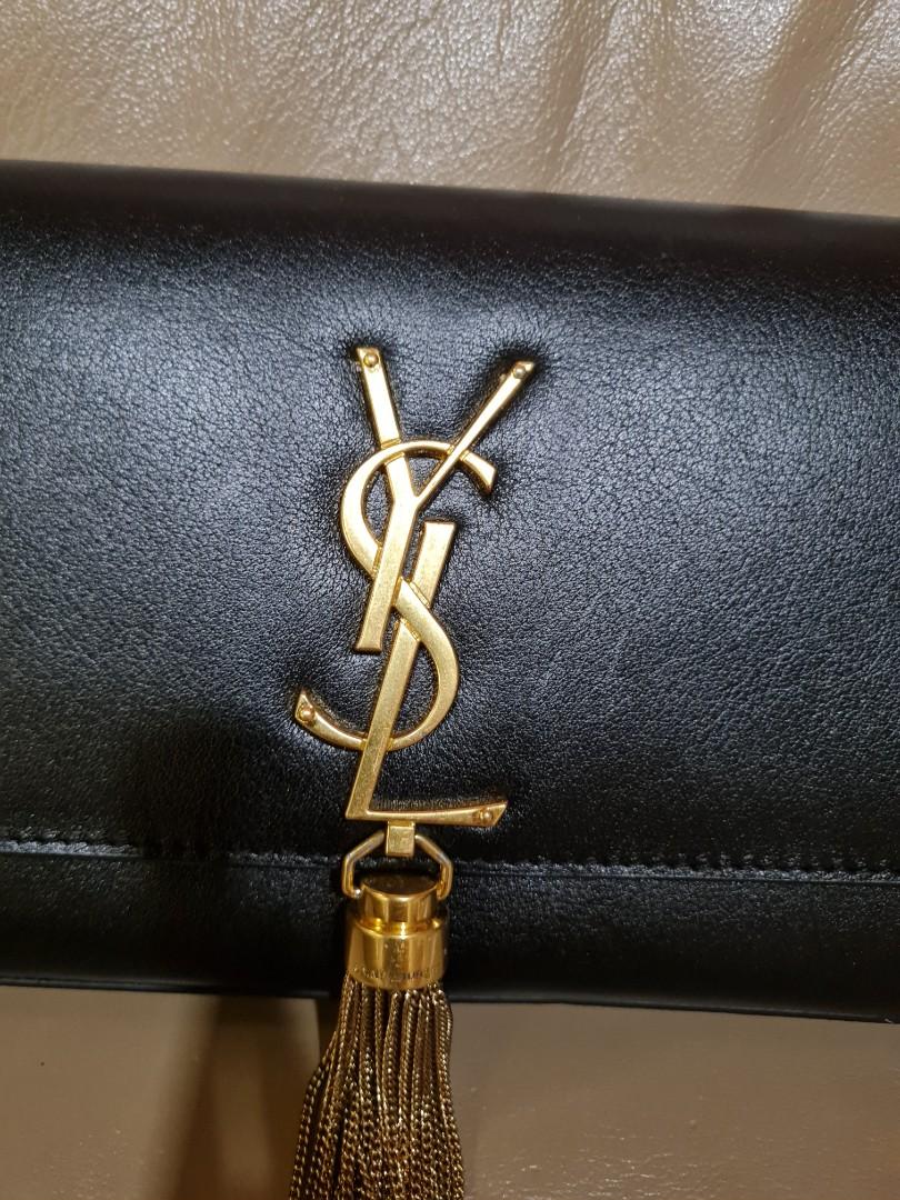 ysl black gold clutch Women s Fashion Bags Wallets Clutches on Carousell