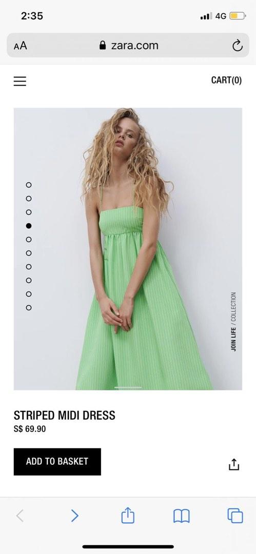 target green dress Boden Women's Smocked Jersey Midi Dress in Green main image 0