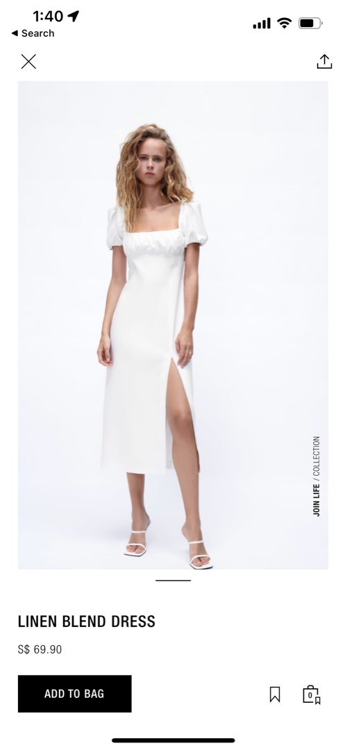 White linen hotsell blend dress