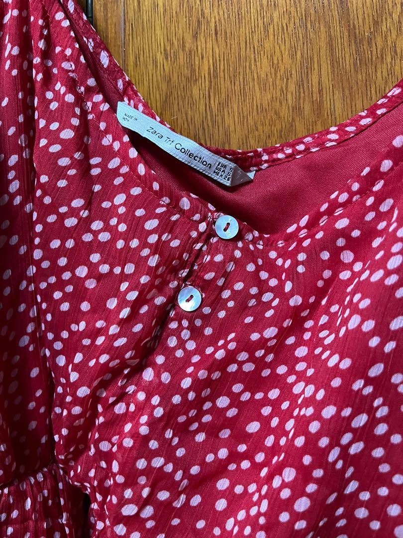Zara trf polka dot dress (Category: Dresses) located in San Juan City. Submitted by skye_mnl (Listing ID 1193852092, Image 3). Description: -small on tag fits xs-s -used once only -with inner lining .