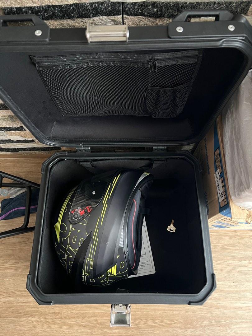 Zedge Aluminium Top Box 55L (Matt black) with baseplate, Motorcycles ...