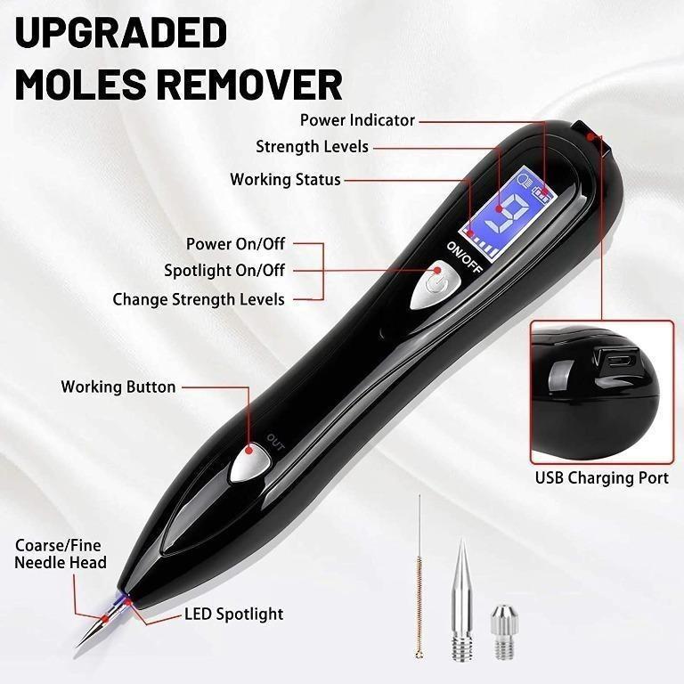 FDA Mole Remover Pen, Skin Tag Removal Tool Kit Pro with USB Rechargeable 9  Levels, Portable Professional Electric Beauty Pen for Body Facial Freckle  Nevus Warts Age Dark Spot Tattoo (White) Reviews