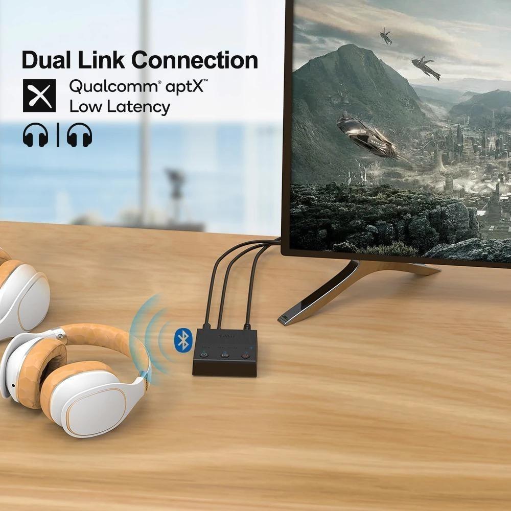 Bluetooth transmitter for tv dual headphones shop