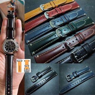 🐴 20/22/24mm 新禧馬臀皮 錶帶 *光滑密度高*（x16, x18針扣）適合 : Rolex  Tudor 錶帶 使用