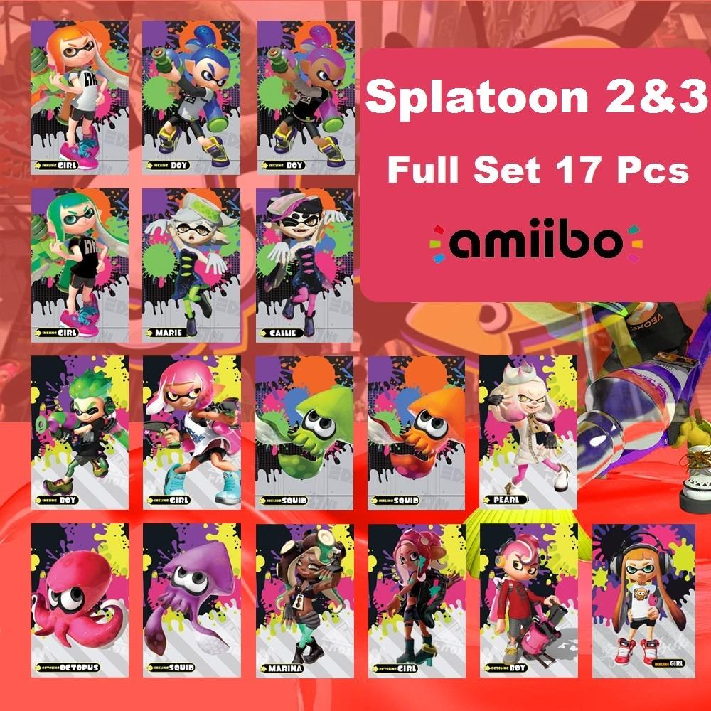 Splatoon 3 漆彈大作戰3 Amiibo 實體卡 代刷 Ns Switch 斯普拉遁3 Splatoon3 Amiibo 代用卡任天堂一套17張可選大卡 細卡 興趣及遊戲 收藏品及紀念品 明星周邊