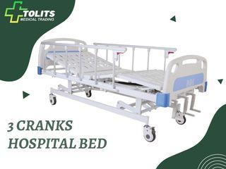 3 Cranks Hospital Bed (Complete Accessories)
