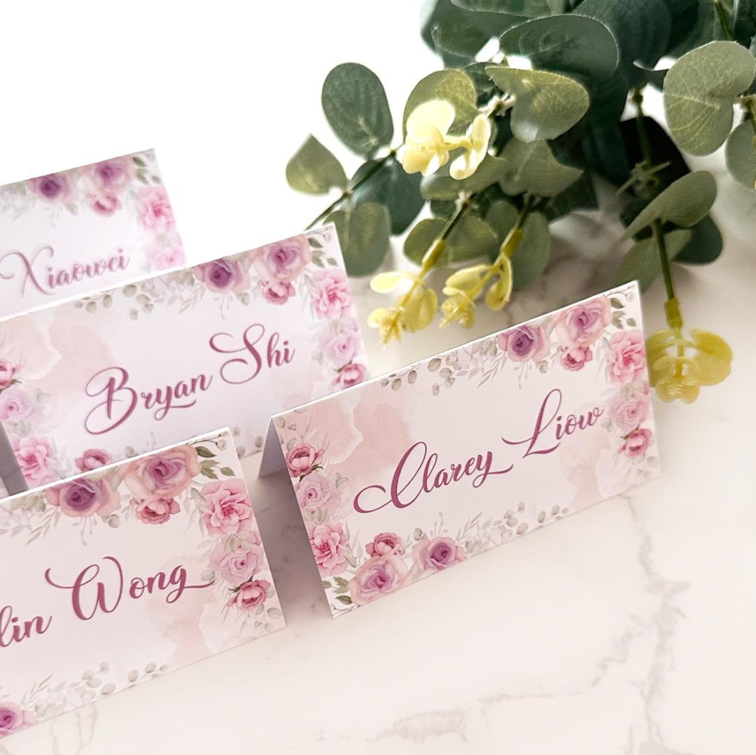 Guest Name Table Tent Card Wedding Place Card Hobbies Toys
