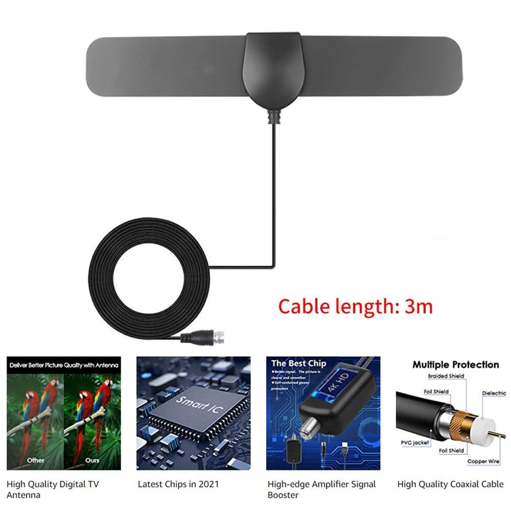 8K/4K HDTV TV Antenna with Amplifier Free TV 100 Miles DVB-T2