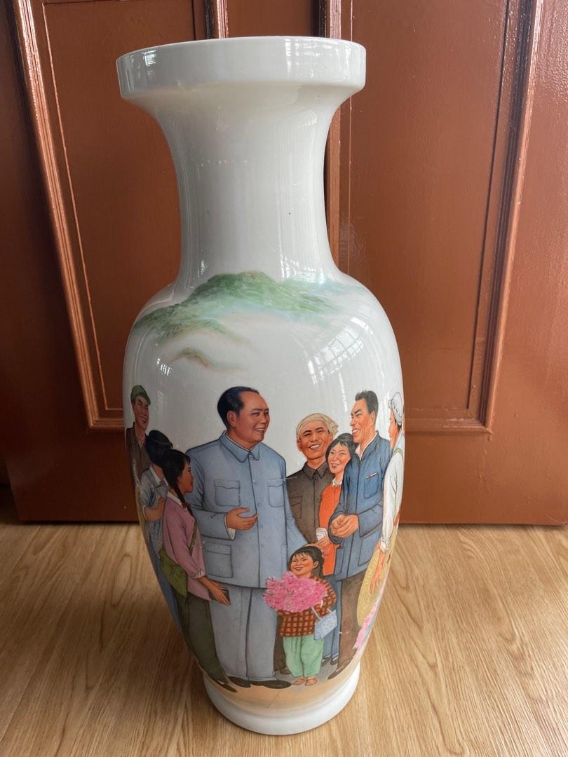 早期中国景德镇文革花瓶Vintage China Jingdezhen Vase ( 26 cm x 61 